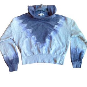 Hippie Rose Tie Dye Crop Sweatshirt Hoodie Size Small